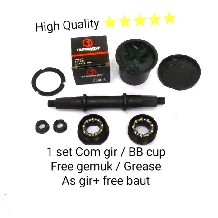 1 set bottom bracket BB untuk crank 1 / 2 / 3 speed sepeda lipat mtb