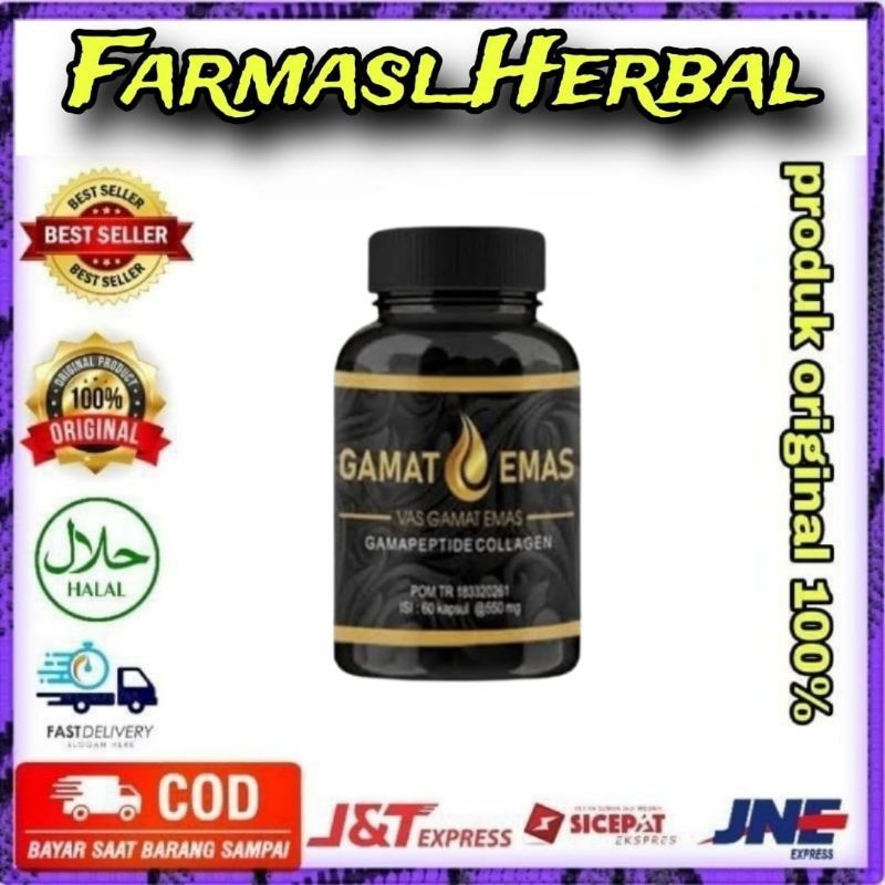 PROMO VAS GAMAT EMAS COLLAGEN ORIGINAL 100% KAPSUL PEMUTIH KULIT BADAN PENGHILANG FLEK HITAM BPOM
