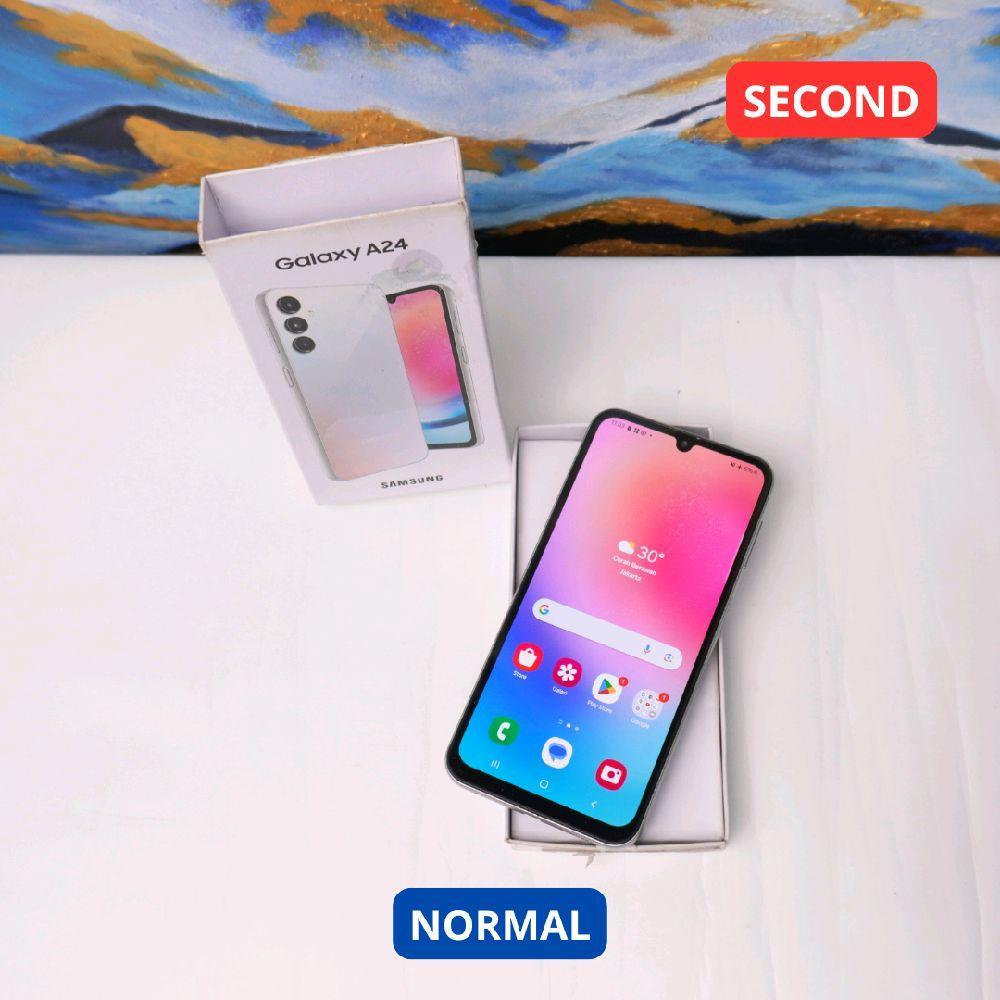 SAMSUNG A24 8/128 GB (4G) HP SECOND ORIGINAL SINAR MUTIARA CELL