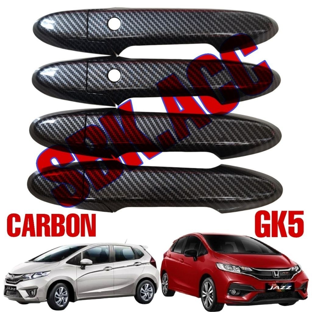 Door Handle Cover All New Grand Jazz 2014 2015 2016 2017 2018 2019 2020 Carbon/ Pelindung Gagang Pin