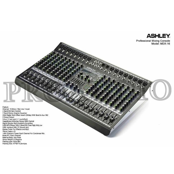 Mixer Ashley MDX 12 MDX-12 MDX 12 12 Channel USB & BLUETOOTH Original