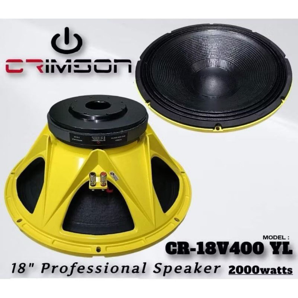 Speaker Komponen Crimson 18" 2000 Watt Orange & Kuning