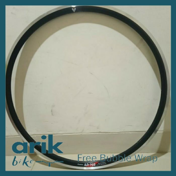 Velg Rims 700c 32H 32 H ARAYA 768 FV 622 Hitam Brake V Brake