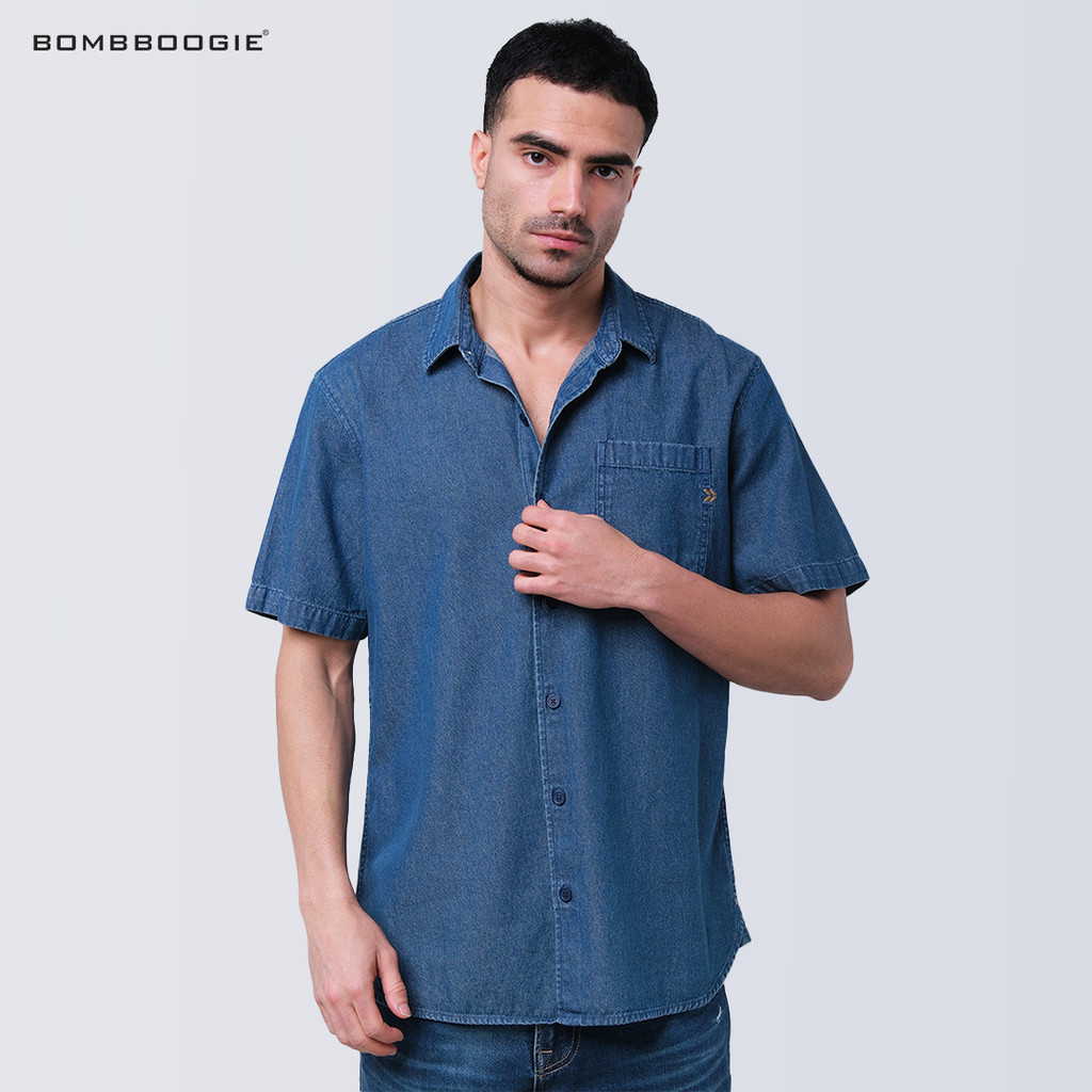Bombboogie - Kemeja Pria Regular Morton Chambray 22967B2ML