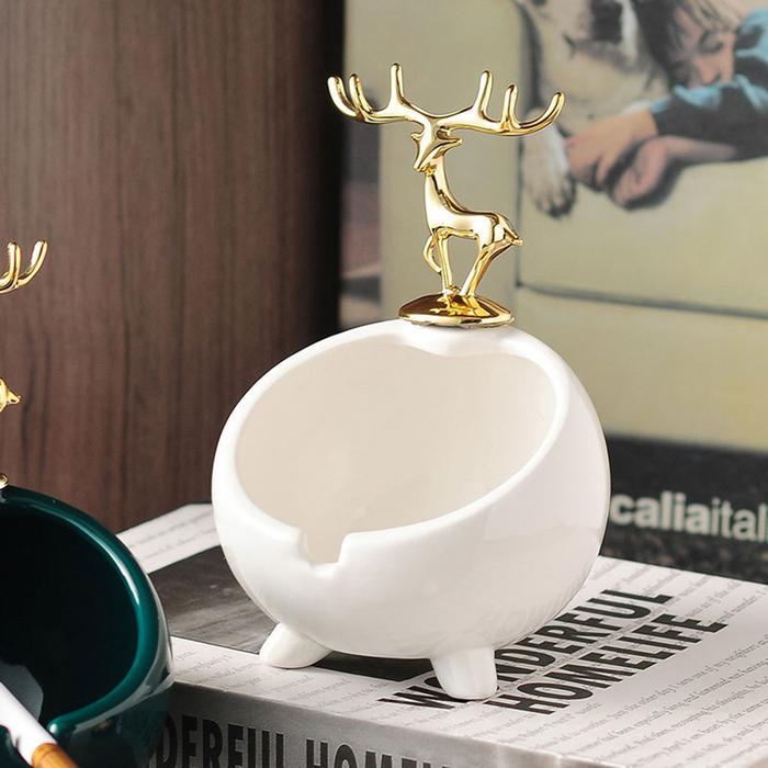 Asbak Aesthetic Asbak Keramik Asbak Mewah - Hiasan Ruang Tamu - white