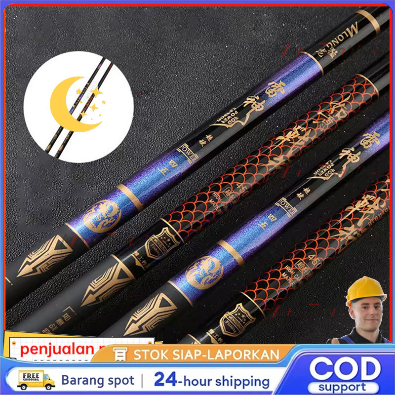 [COD]  Joran Tegek Kaku Ringan 450 360 270 Action Hard Gagang Pancing Joran pancing portabel serat k