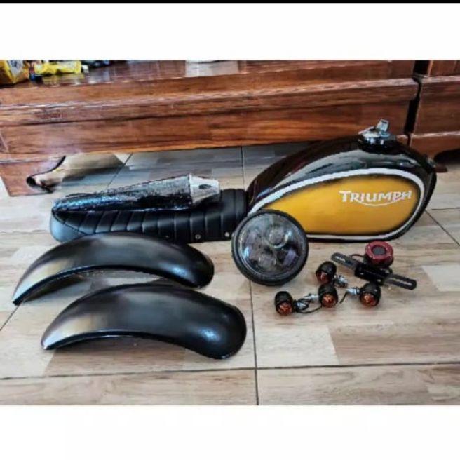 [GM] paket japstyle dan paket lampu MOTOR CUSTOM Paket Tangki Motor