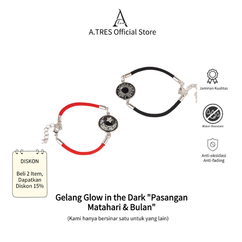 Gelang Pasangan "Cahaya Matahari & Bulan" Gelang Bestie Gelang Couple Gelang Cewek Aesthetic Gelang 