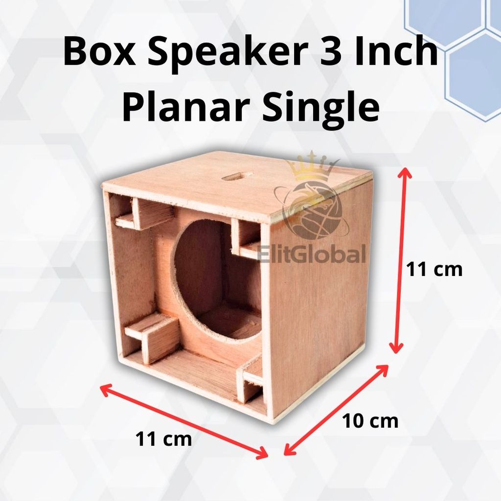 Box Kosongan Speaker 3 Inch Planar Single Finishing Rapi