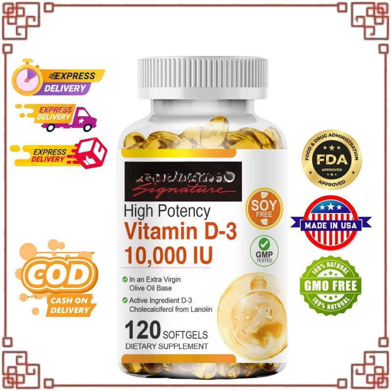 Mulittea Vitamin D3 5000 IU / 10000 IU - 120 Kapsul Suplemen Daya Tahan Tubuh & Imun - Vitamin Tulan