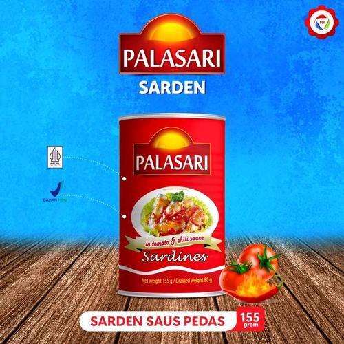 SARDINES SARDEN PALASARI 155GR KALENG SAUS TOMAT CABE PEDAS SARDINE HALAL