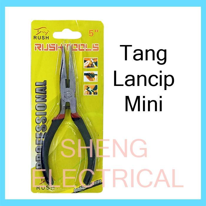 TOOLZONE Tang Buaya Mini Jepit Kecil Lancip Panjang Long Nose Plier 5" 5 inci - 2 pcs