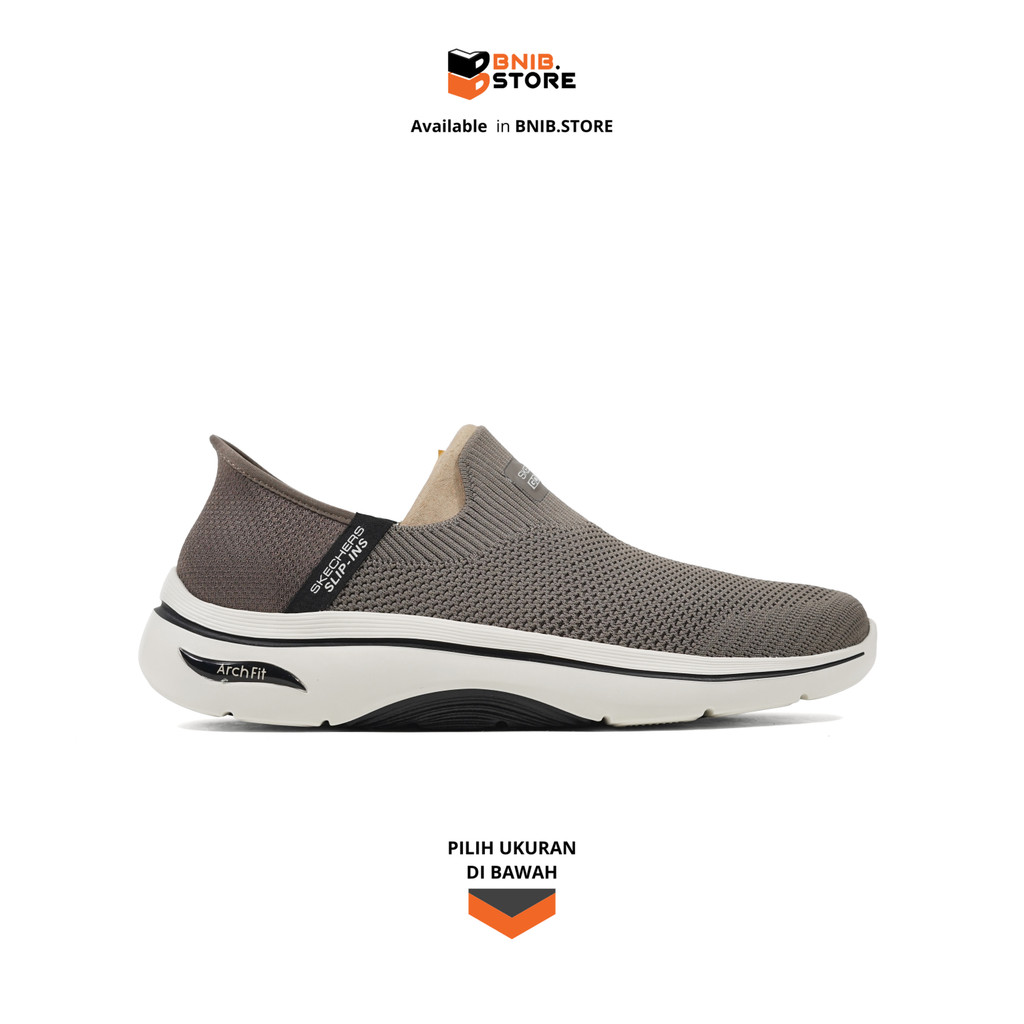 Skechers Sepatu Slip On Pria Go Walk Arch Fit 2.0 Iconic 2 Brown [216522BRN] Original