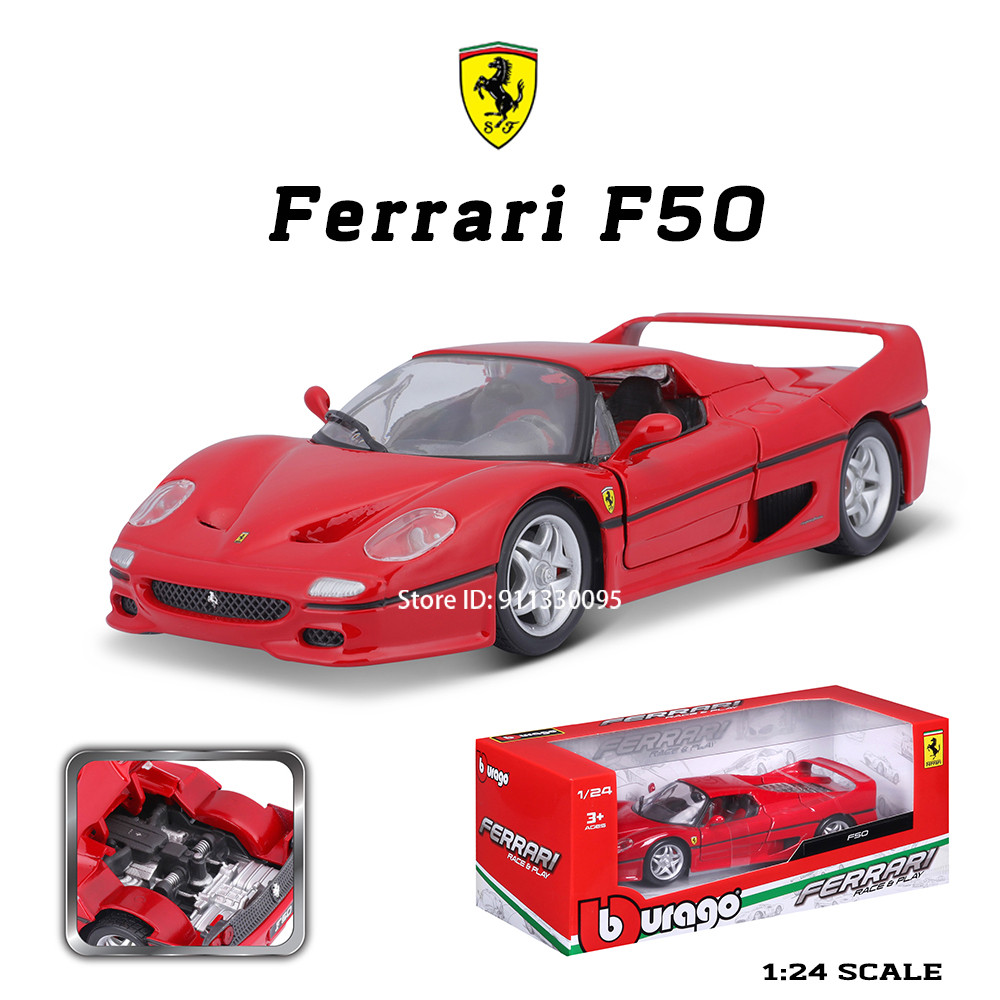 Bburago 1:24 Scale Ferrari F50 Enzo 250 GT 488 Pista STRADALE Alloy Luxury Vehicle ecast Cars Model 