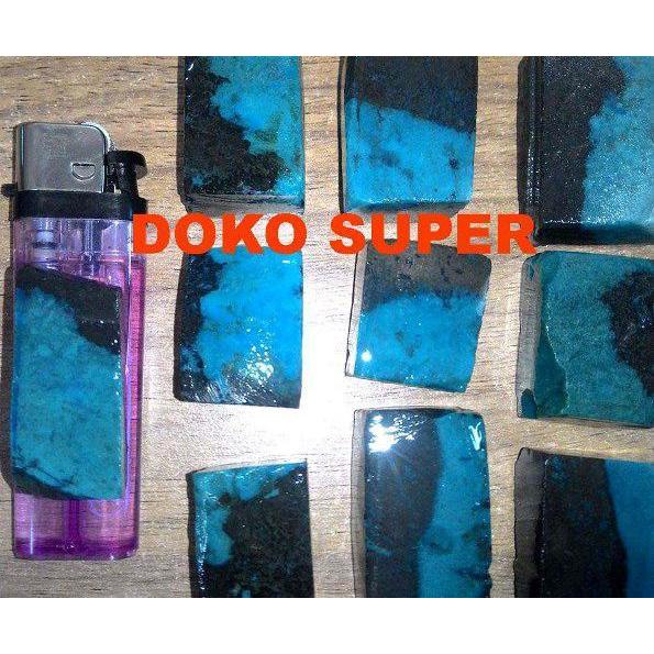 Bacan Doko Kristal Super Hq Lempengan Biru Campur Hitam