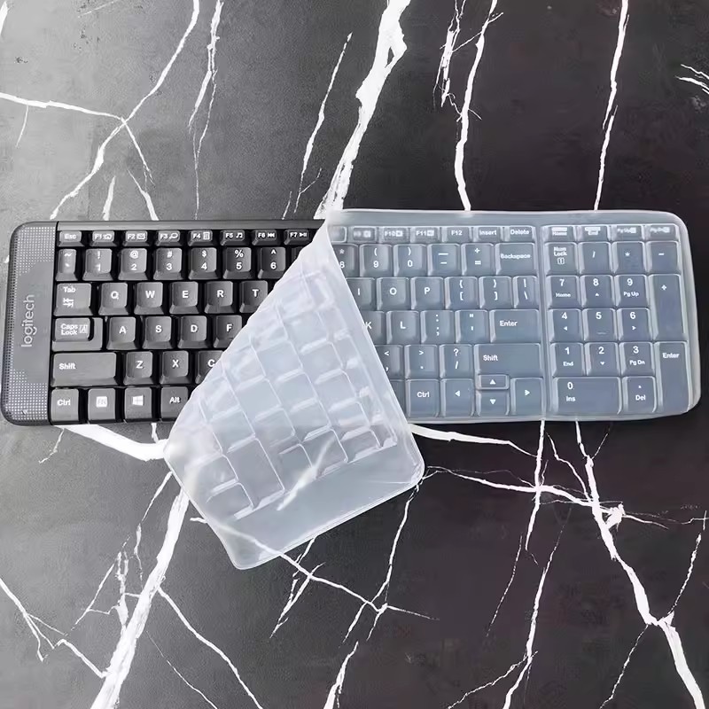 For Logitech MK215 MK220 K220 K230 Transparent Silicone Desktop Keyboard Cover Skin Protector Access
