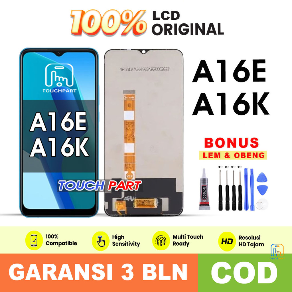 LCD OPPO A16E / A16K FULLSET TOUCHSCREEN ORIGINAL COD