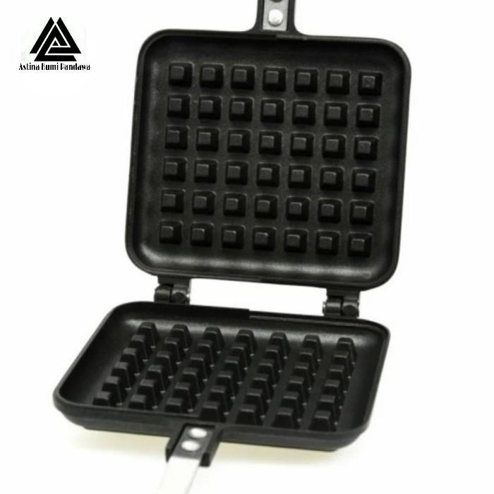 cetakan waffle kompor teflon