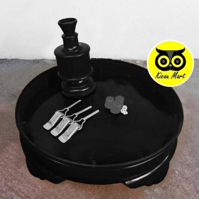 TEBOK SANGKAR LOVEBIRD PVC FULLSET PLUS PION KLEM KOPER KAKI KARET LBS - Hitam