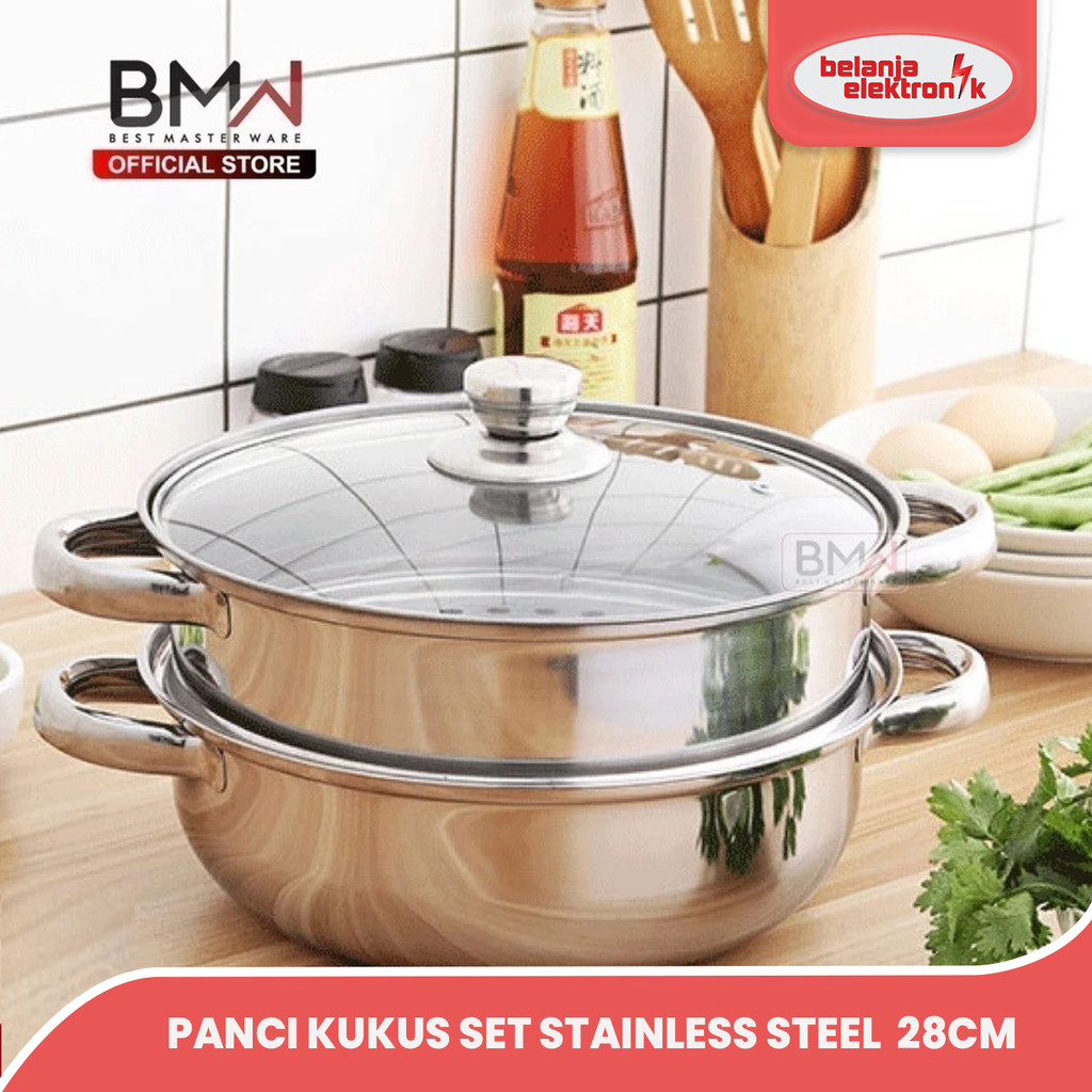 BEST MASTER WARE BMW PANCI KUKUS / STEAMER POT / PANCI KUKUS SET STAINLESS STEEL PANCI SUP STEAMER