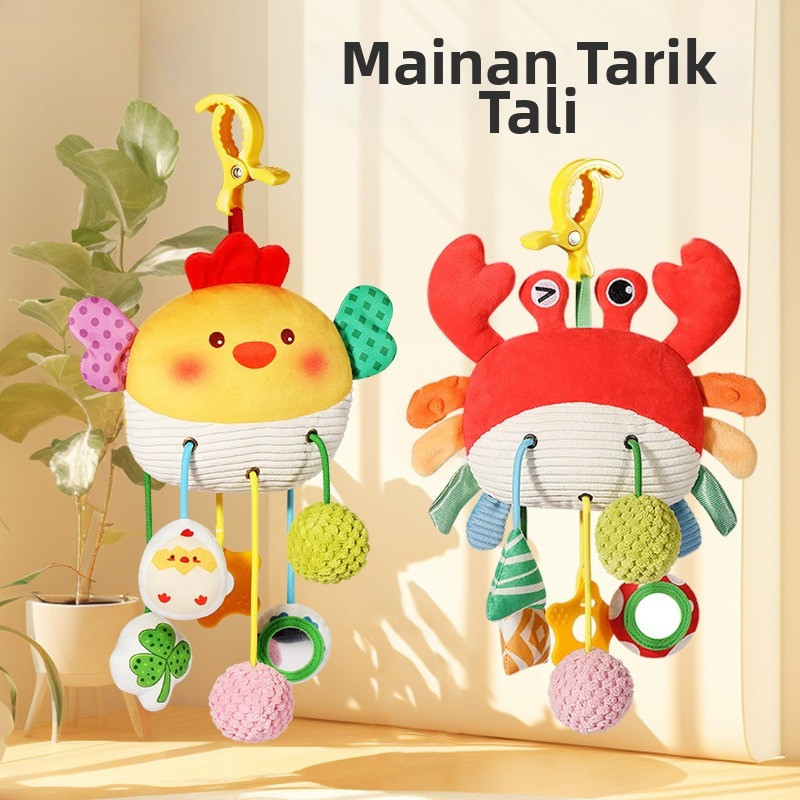 Mainan Gantung Bayi 8in1 Teether Tarik Sensorik Motorik Aktivitas Belajar Anak 0 6 12 Bulan Stroller