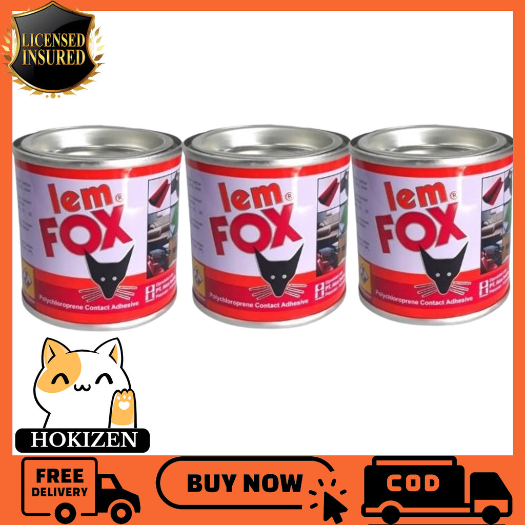 Lem Fox Merah Kaleng 70 Gram Multifungsi Glue Vinyl Karpet Karet Jok Mobil Kulit Kayu HPL Plastik Tr