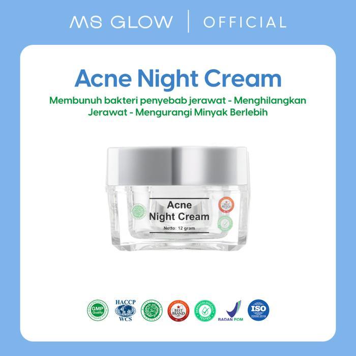 Acne Night Cream Ms Glow Original