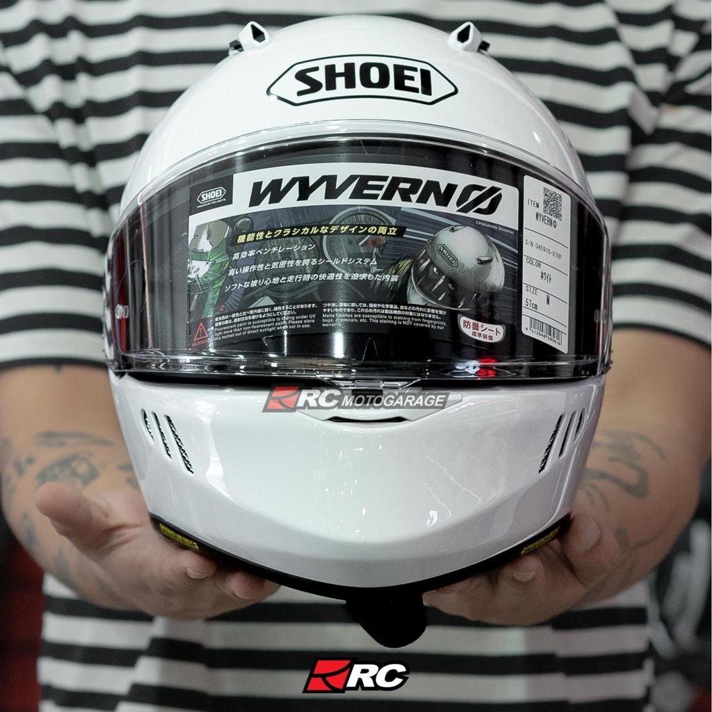 Helm Motor Full Face - Shoei Wyvern Luminous White