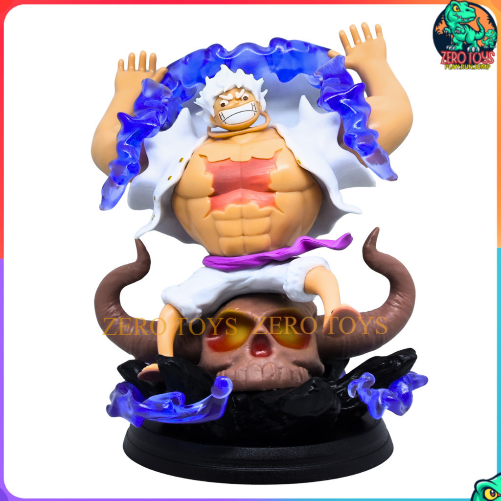 Action Figure One Piece Luffy Gear 5 Sun God Nika Phone Stand Pajangan