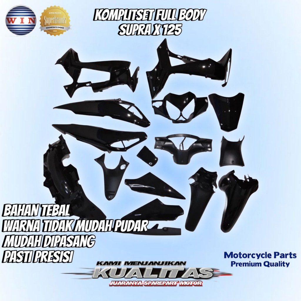 Full Body Supra X 125 Batman 2007 - 2013 /  Supra X 125 D Lama 2004-2007 merek WIN presisi