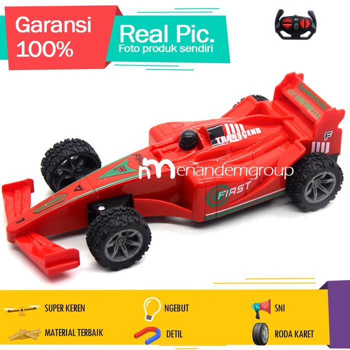 Mainan Mobil Remot Kontrol RC Formula Turbo Super Speed LED Cas - Merah by Allshopibamz
