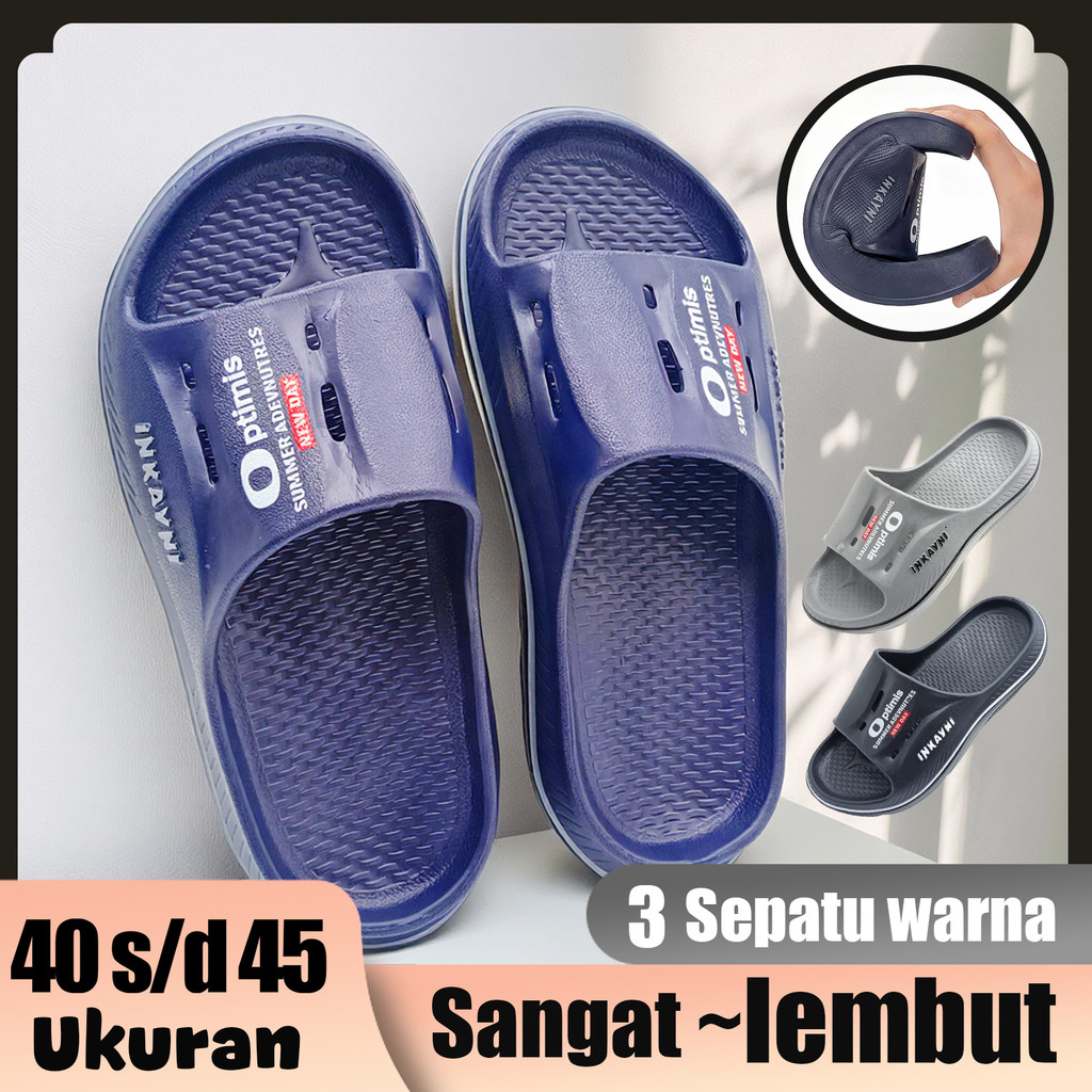 Inkayni Sandal Pria Keren Distro Pria Sandal Pria Karet Empuk Anti Slip Sandal Full Karet Sandal Kar