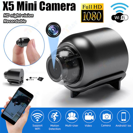 COD X5 Kamera CCTV Mini Kamera Keamanan WIFI Kamera Mini HD 1080p CCTV Kamera Kecil Kamera Mini Kame