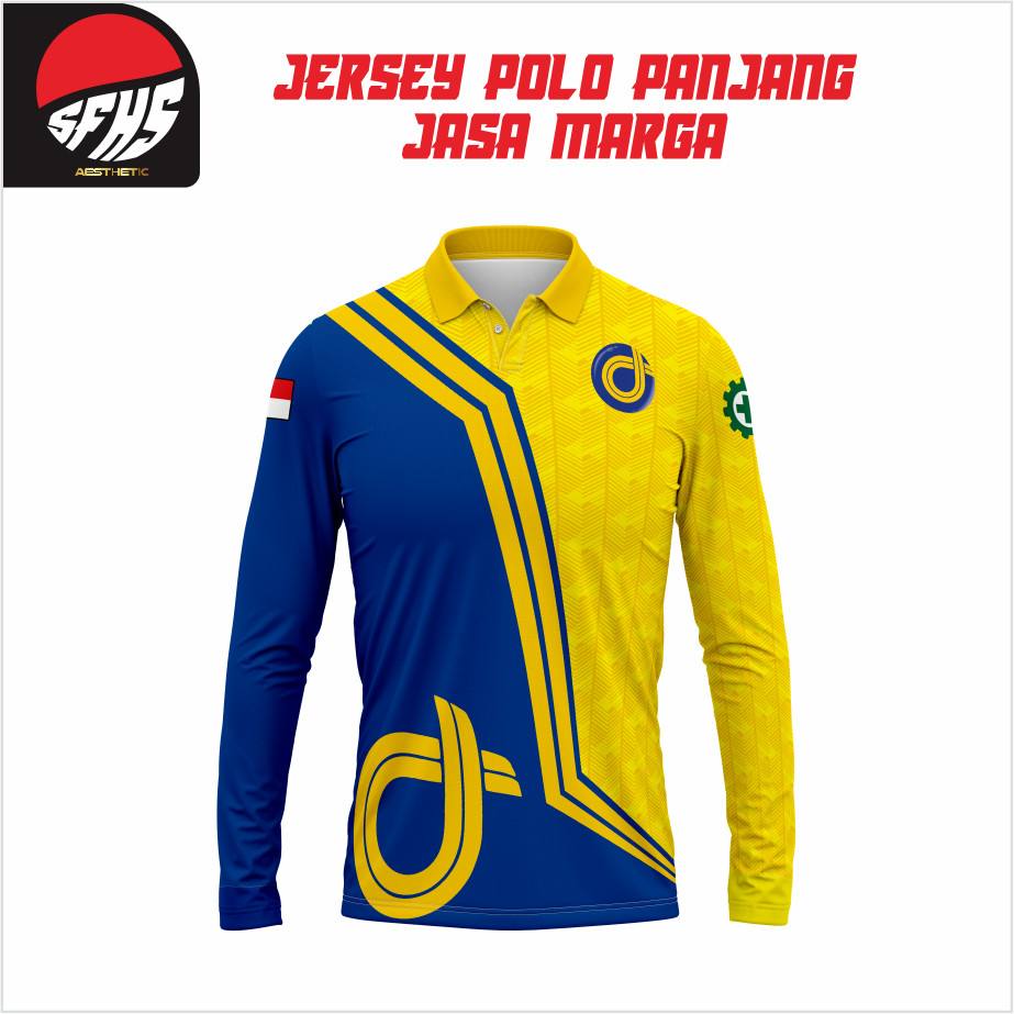 SFHS JERSEY POLO JASA MARGA LENGAN PANJANG – BAJU OLAHRAGA DESAIN JASA MARGA