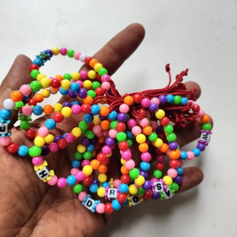 12 Gelang mote warna grosir aksesoris wanita
