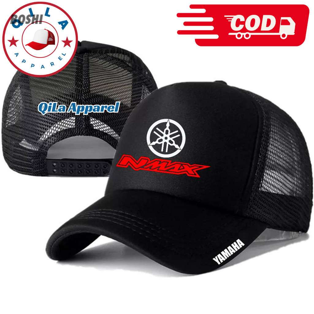 Topi Trucker YAMAHA NMAX - Topi Distro YAMAHA NMAX Logo - Topi YAMAHA NMAX Premium - Topi Pria Dewas