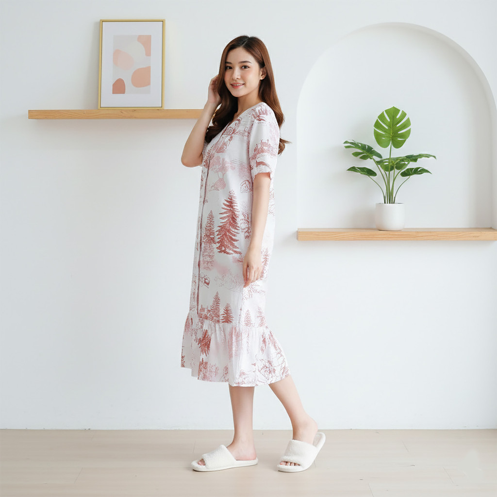 GREET NIGHT WEAR - Daster Organic Silk GREET model : T-738 / DV GEBER