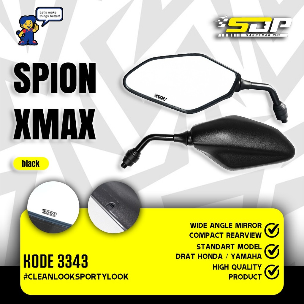 Spion Motor Universal Model Standar XMAX PNP Aerox Nmax Vario 125 150 160 Lexi 155 Beat Universal