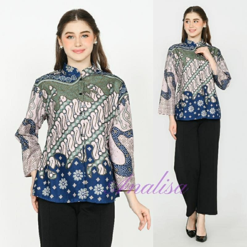 Atasan Batik Wanita Elegan || Blouse Kerja Untuk Acara Resmi Dan Santai/Terbaru
