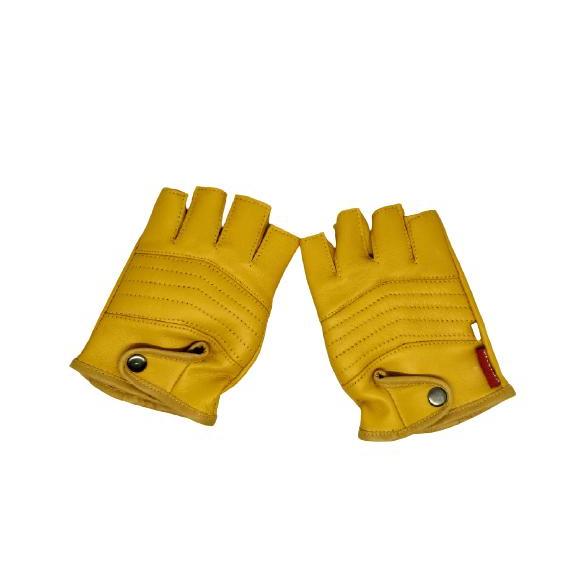 Sarung Tangan Kulit Half / Sarung Tangan Kulit Motor Matic Kuning