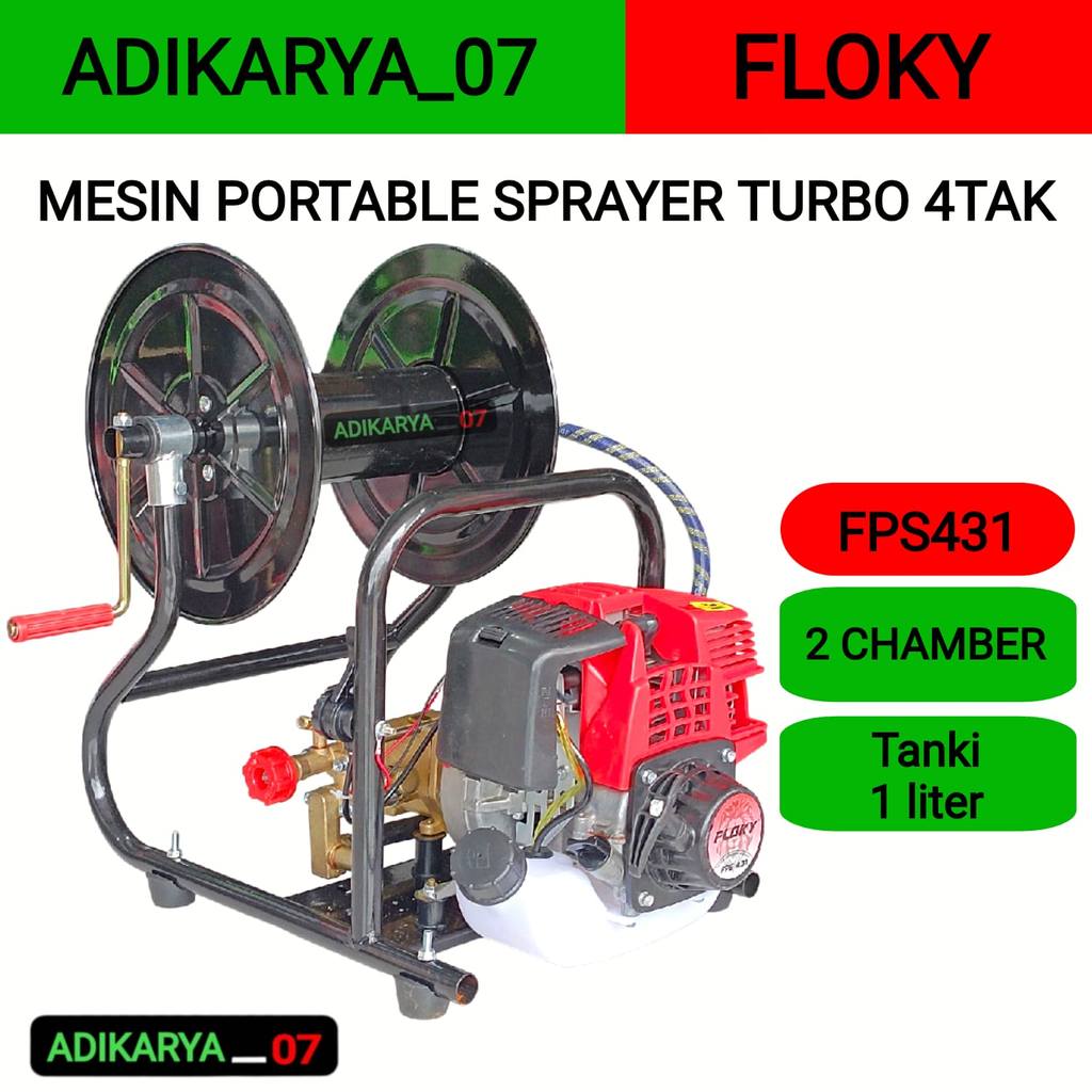 Mesin Power Sprayer FPS431 4 Tak Mesin Semprotan Hama Portable 4 Tak Mesin Doorsmeer Steam Cuci Moto