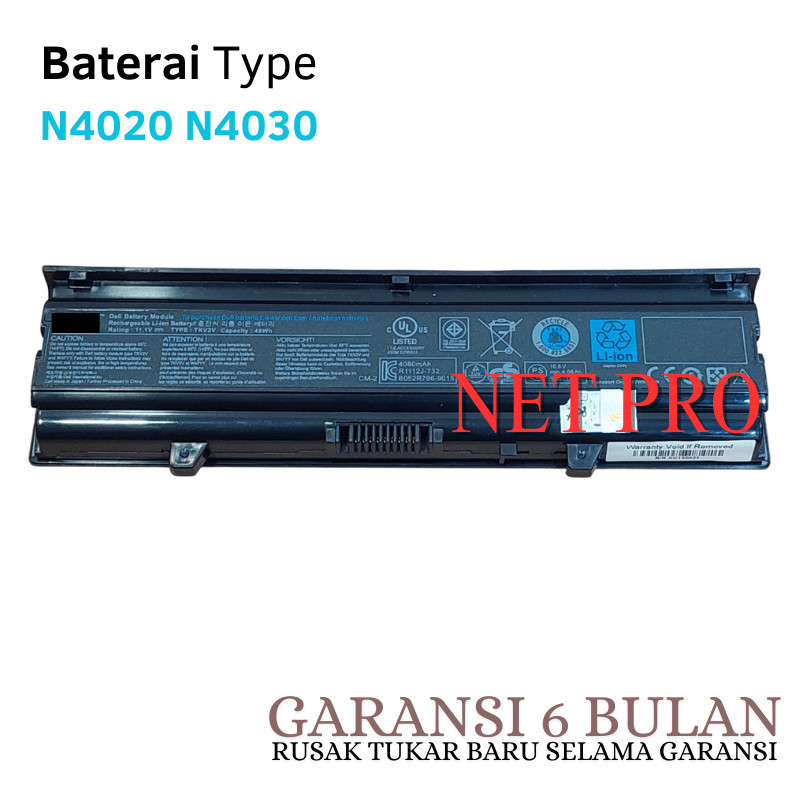 Baterai Batre Laptop  Inspiron N4020 N4030 N4030D Series -NP
