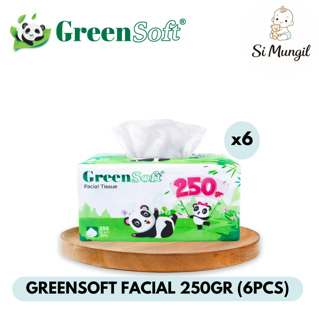 [6 PACK] GreenSoft Facial Tissue 250GR (2PLY) - Tisu Wajah Premium 250GR
