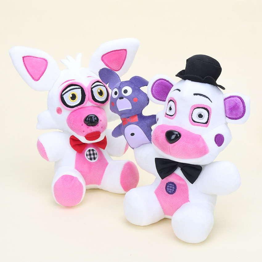 25CM Freddy Plush Foxy Chica Bonnie Springtrap Golden Freddy Fazbear plush soft Stuffed  Dolls kids 