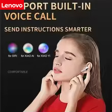 Original  Lenovo TWS Bluetooth Earphone Mini Wireless Earbuds 9D Stere Headphone with Mic for iPhone
