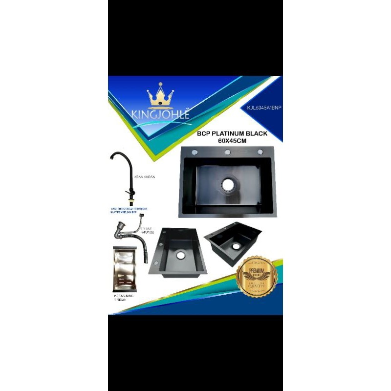 BCP 1 LUBANG / BAK CUCI PIRING STAINLESS 1 LUBANG KINGJOHLE