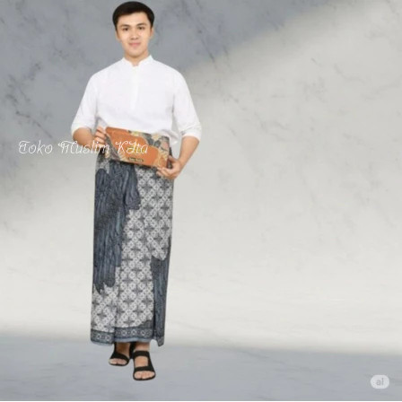 Sarung Wadimor Batik Hitam Dewasa | Bahan Katun Adem Cocok untuk Sholat & Ngaji Harian