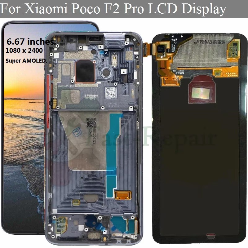 6.67" Super AMOLED Original New For Xiaomi Poco F2 Pro LCD Screen splay +Touch Panel gitizer For Xia