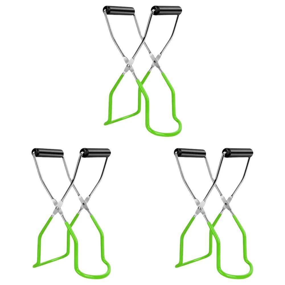 Stainless Steel Canning Jar Lifter with Grip Handle Can Lifter Tongs Jar Clip Heat Resistance Anticl