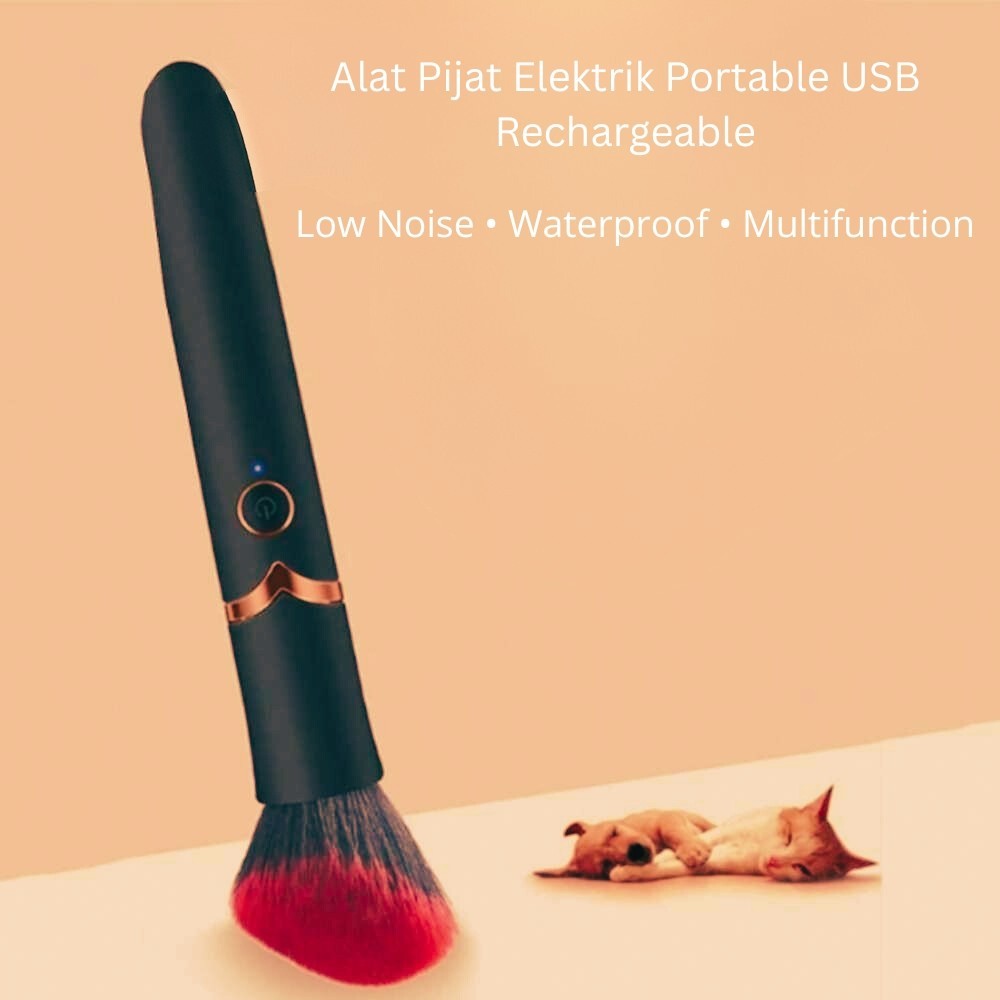 Alat Pijat Mini Portable USB Model Kuas Getar Halus Low Noise